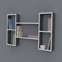 Kenzlife Gülsu 060*100*20 Gri Duvar Rafı Kitaplık