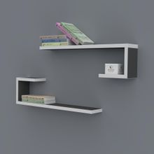 Kenzlife Kayra 015*060*20*2 Gri Duvar Rafı Kitaplık