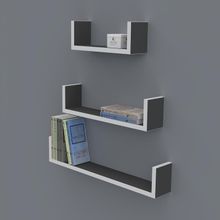 Kenzlife Müjgan 012*060-045-030*20 Gri Duvar Rafı Kitaplık