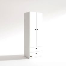 Kenzlife Nilüfer 173x60x42 CM 2 Kapılı Kapaklı 2 Çekmeceli Beyaz Gardırop