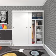 Kenzlife Papatya Sürgülü Kapaklı Beyaz 160 CM Gardrop