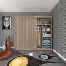 Kenzlife Sürgülü Kapaklı Kapılı 200 CM Papatya Crd Gardolap