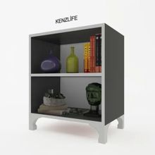 Kenzlife Tuğçe Gri 48x40x20 cm Kitaplık