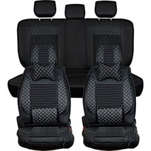 Kepmorpho Bmw 2 Serisi 216d Lüx Deri Siyah Beyaz Oto Koltuk Kılıfı