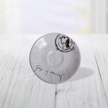 Keramika Beyaz Renk Atatürk İmzalı 14 cm Çay Tabağı
