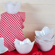 Keramika Beyaz Zambak 12 cm 6 Adet Çerezlik Sosluk