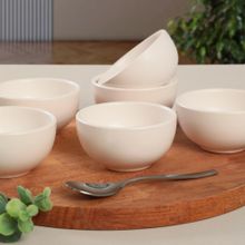 Keramika Mat Beyaz 8 cm 6 Adet Çerezlik / Sosluk