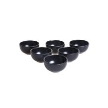 Keramika Mat Siyah 6 Adet 8 cm Çerezlik/Sosluk