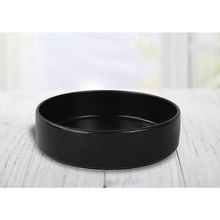 Keramika Siyah Stackable 21 cm Yemek ve Salata Tabağı