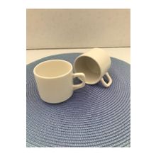 Keramika Stackable Beyaz 8 cm 2'li Çay Fincanı