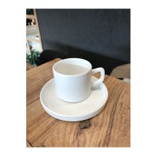 Keramika Stackable Beyaz Çay Nescafe Fincanı Takımı