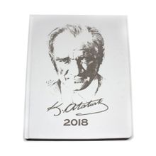 Keskin Color 17x24 Atatürk Beyaz Ciltli Ajanda