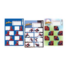 Keskin Color 220130-6 Spiderman Ders Programlı 3'lü Okul Etiketi