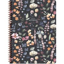 Keskin Color 385341-99 Karton Kapak Spiralli Çiçek 16.5x22.5 cm 80 Yaprak Çizgili Not Defteri