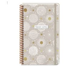 Keskin Color 410232-99 Trendy Notes Beads Spiralli Sert Kapak 13 x 21 cm Defter