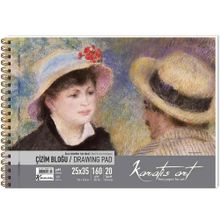 Keskin Color 484001-99 Karatis Art 160 gr 25x35 20 Yaprak Spiralli Çizim Blok Defter