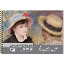 Keskin Color 484004-99 Karatis Art 160 gr A4 40 Yaprak Spiralli Çizim Blok Defter