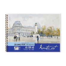 Keskin Color 486003-99 Karatis Art 200 gr A5 40 Yaprak Spiralli Resim Blok Defter