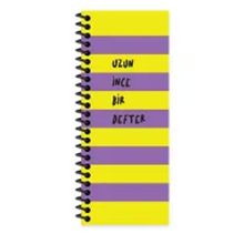 Keskin Color 8x21 Düz Uzun İnce Bir Mor Defter