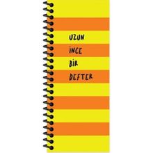 Keskin Color 8x21 Düz Uzun İnce Bir Turuncu Defter