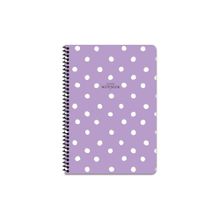 Keskin Color Çizgili 16x22 cm 80 Yaprak Plastik Kapak 60 gr Beyaz Sayfa Puantiye Telli Defter