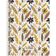 Keskin Color Çizgili La Plume Flowers 17 x 22 cm Sarı Defter