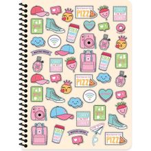 Keskin Color Çizgili Sweet Fun 16.5 x 22.5 cm Turuncu Defter