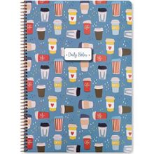 Keskin Color Coffee Spiralli Mavi Karton Kapak 100 Yaprak A4 Kareli Defter