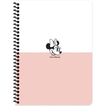 Keskin Color Disney Get It Minnie Çizgili Defter 16,5X22,5 80 Yaprak - Beyaz - Pembe Defter