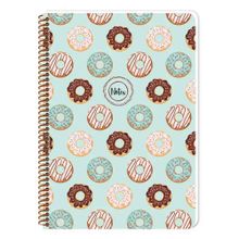 Keskin Color Donuts Yeşil Spiralli Plastik Kapak 80 Yaprak A4 Çizgili Defter