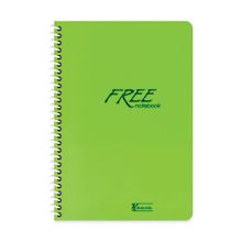 Keskin Color Free Yeşil Plastik Kapak 100 Yaprak A4 Kareli Spiralli Defter