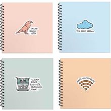 Keskin Color Hisli Şeyler 16 x 15 cm 50 Yaprak + Farklı Model Çizgili Defter 4'lü Defter