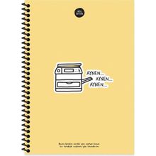 Keskin Color Hisli Şeyler 17X24 Kareli Aynen Aynen Aynen 100 Yaprak Renkli Defter