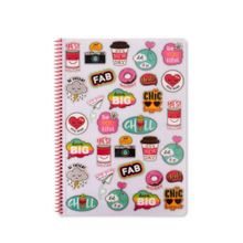 Keskin Color Model 3 Sweet Fun Spiralli Plastik Kapak 80 Yaprak A4 Çizgili Defter