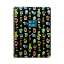 Keskin Color Neat Notes Cactus Love Siyah 20x28 100 Yaprak Kareli Spiralli Karton Kapak Okul Defteri