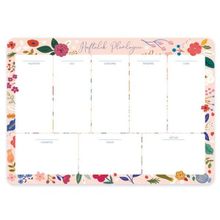 Keskin Color Pembe Çiçek 17x24 cm 52 Yaprak Haftalık Planner Blok