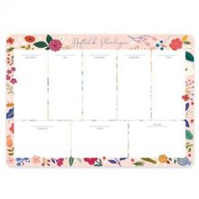 Keskin Color Pembe Çiçek 17x24 Haftalık Planner