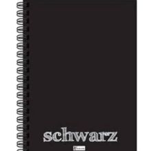 Keskin Color Siyah 14x20 cm 40 Yaprak Çizgisiz Plastik Kapak Schwarz Spiralli Defter
