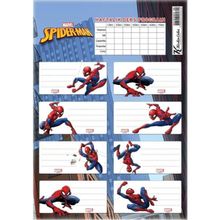 Keskin Color Spider Man Ders Proğramlı 3'lü Okul Etiketi