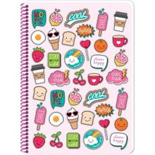 Keskin Color Sweet Fun Spiralli Plastik Kapak 80 Yaprak A4 Çizgili Defter