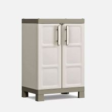 Keter 65x45x97 cm Bej Excellence Kısa 2 Raflı Plastik Dolap