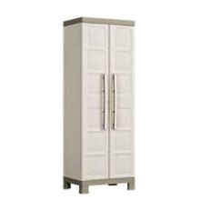 Keter Excellence High 4 Raflı Çok Amaçlı 182x65x45 cm Bej Plastik Dolap