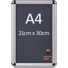 KİKA KRAF SAYGILIOFİS A4 Rondo Çerçeve - Afiş Çerçevesi - Belge Çerçevesi - Açılır Kapanır PLASTİK - Beyaz