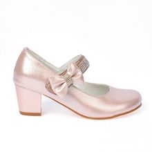 Kiko 752 Altın Vakko 4 cm Topuk Günlük Kız Çocuk Babet
