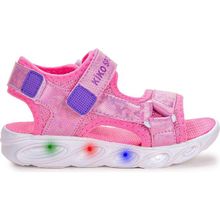 Kiko Kids 133 Hologram Işıklı Pembe Günlük Kız Çocuk Sandalet