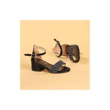 Kiko Kids Kiko 765 Siyah Çatlak 3 cm Topuk Günlük Kız Çocuk Sandalet