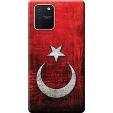 Kılıf Merkezi 383 Samsung Galaxy S10 Lite SM-G770F Türk Bayrağı Baskılı Silikon Kılıf