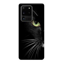 Kılıf Merkezi 482 Samsung Galaxy S20 Ultra SM-G988B Face Cat, Clear Baskılı Silikon Kılıf