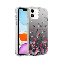 Kilifplus iPhone 11 Desenli Zore Silver Sert Kapak Çiçek Kılıf
