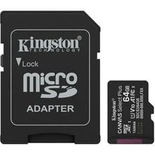 Kingston Canvas Select Plus SDCS3/64GB Class 10 UHS-I U1 A1 V10 64 GB Micro SD Kart